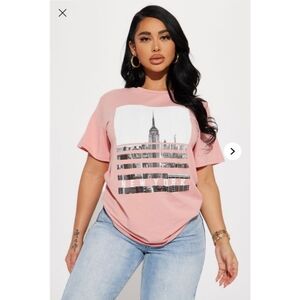 Fashion Nova | Pink New York Shirt | Size XL